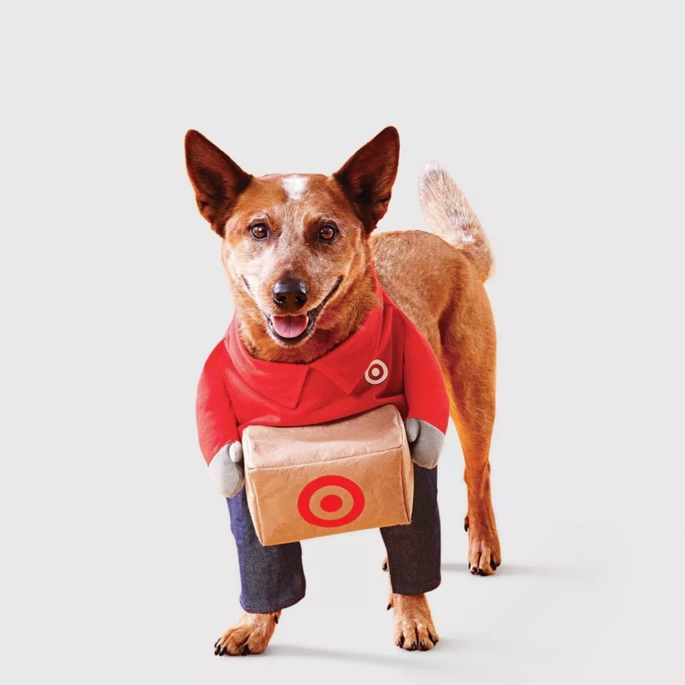 Target Team Member Jeans Dog and Cat Frontal Costume - Boots & Barkley™ Red